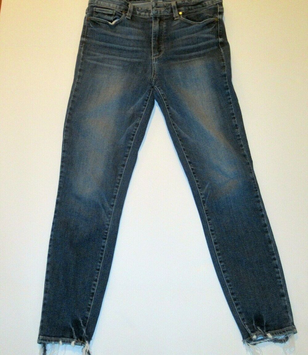 PAIGE Hoxton Crop Raw Hem 5 Pocket Ankle Skinny Jeans Size 27